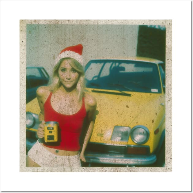 xmas - girl with Classic Car Wall Art by Hat_ers